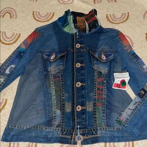 Talk of the Walk Multicolor Denim Jacket NWT